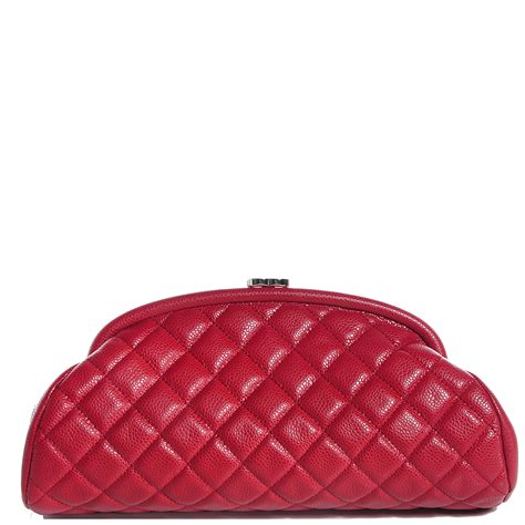 chanel clutch caviar red|CHANEL Caviar Quilted Timeless Clutch Red .